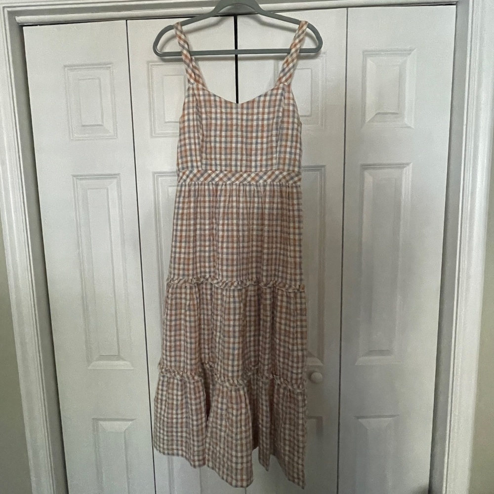 Madewell Gingham Midi Dress